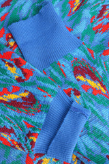 Vintage Saint Laurent Abstract Floral Knit Sweater & Pant Set sleeves @ Recess LA