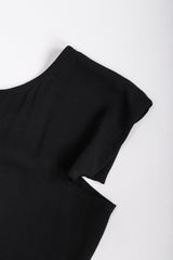 Recess Los Angeles Vintage Yohji Yamamoto Long Black Maxi Dress Peek-A-Boo