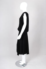 Recess Los Angeles Vintage Yohji Yamamoto Long Black Maxi Dress Peek-A-Boo