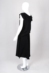 Recess Los Angeles Vintage Yohji Yamamoto Long Black Maxi Dress Peek-A-Boo