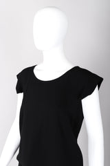 Recess Los Angeles Vintage Yohji Yamamoto Long Black Maxi Dress Peek-A-Boo