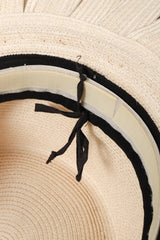 Recess Los Angeles Vintage Yohji Yamamoto 1988 Oversized Straw Ribbon Blossom Hat