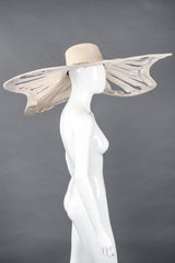 Recess Los Angeles Vintage Yohji Yamamoto 1988 Oversized Straw Ribbon Blossom Hat