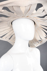 Recess Los Angeles Vintage Yohji Yamamoto 1988 Oversized Straw Ribbon Blossom Hat