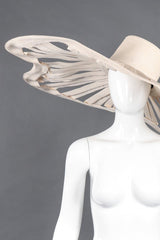 Recess Los Angeles Vintage Yohji Yamamoto 1988 Oversized Straw Ribbon Blossom Hat