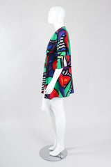 Recess Los Angeles Vintage Yolanda Lorente Abstract Hand Painted Silk Jacket