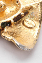 Recess Los Angeles Vintage Yosca Bee Pearl Drop Earrings Yellow Enameled Body Dotted Rhinestone Wings