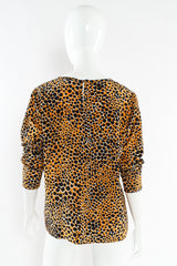 Vintage Yves Saint Laurent Cheetah Print Silk Top mannequin back @ Recess LA