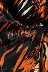 Vintage Yves Saint Laurent YSL Silk Tiger Wrap Dress hole at Recess Los Angeles