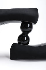 Recess Los Angeles Vintage YSL Yves Saint Laurent Sculpted Ball Fabric Heels