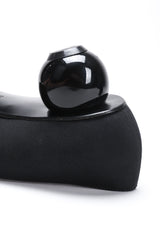 Recess Los Angeles Vintage YSL Yves Saint Laurent Sculpted Ball Fabric Heels