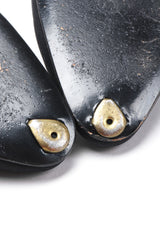 Recess Los Angeles Vintage YSL Yves Saint Laurent Sculpted Ball Fabric Heels