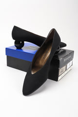 Recess Los Angeles Vintage YSL Yves Saint Laurent Sculpted Ball Fabric Heels