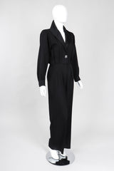 Recess Los Angeles Vintage YSL Yves Saint Laurent Le Smoking Tuxedo Jumpsuit One Button