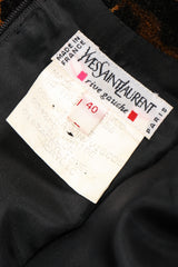 Recess Los Angeles Vintage Saint Laurent Fall Winter 1986 Chenille Leopard Dress Black Brown