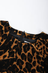 Recess Los Angeles Vintage Saint Laurent Fall Winter 1986 Chenille Leopard Dress Black Brown