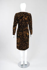 Recess Los Angeles Vintage Saint Laurent Fall Winter 1986 Chenille Leopard Dress Black Brown