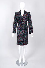 Recess Los Angeles Vintage Yves Saint Laurent Floral Black Skirt Suit Set