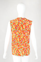 Recess Designer Consignment Vintage Yves Saint Laurent YSL Baroque Candy Hearts Silk Tank Los Angeles Resale Recycled