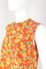 Recess Designer Consignment Vintage Yves Saint Laurent YSL Baroque Candy Hearts Silk Tank Los Angeles Resale Recycled