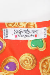 Recess Designer Consignment Vintage Yves Saint Laurent YSL Baroque Candy Hearts Silk Tank Los Angeles Resale Recycled