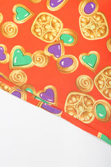 Recess Designer Consignment Vintage Yves Saint Laurent YSL Baroque Candy Hearts Silk Tank Los Angeles Resale Recycled