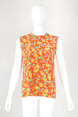 Recess Designer Consignment Vintage Yves Saint Laurent YSL Baroque Candy Hearts Silk Tank Los Angeles Resale Recycled