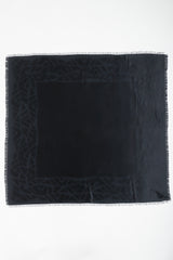 Vintage Yves Saint Laurent YSL Rive Gauche Oversized Noir Silk Scarf full at Recess Los Angeles
