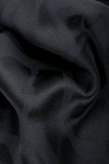 Vintage Yves Saint Laurent YSL Rive Gauche Oversized Noir Silk Scarf full at Recess Los Angeles