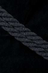 Vintage Yves Saint Laurent YSL Black Velvet Rope Tie Jacket Rope Belt