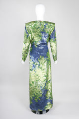 Recess Los Angeles Vintage YSL Yves Saint Laurent Glittery Metallic Lamé Leaf Dress