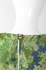 Recess Los Angeles Vintage YSL Yves Saint Laurent Glittery Metallic Lamé Leaf Dress