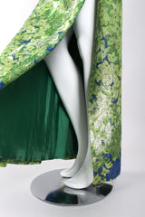 Recess Los Angeles Vintage YSL Yves Saint Laurent Glittery Metallic Lamé Leaf Dress