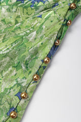 Recess Los Angeles Vintage YSL Yves Saint Laurent Glittery Metallic Lamé Leaf Dress