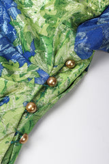 Recess Los Angeles Vintage YSL Yves Saint Laurent Glittery Metallic Lamé Leaf Dress