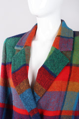 Recess Los Angeles Vintage Yves Saint Laurent YSL Rive Gauche Tweed Madras Plaid Jacket & Skirt Suit Set