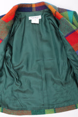 Recess Los Angeles Vintage Yves Saint Laurent YSL Rive Gauche Tweed Madras Plaid Jacket & Skirt Suit Set