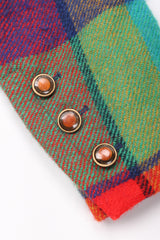 Recess Los Angeles Vintage Yves Saint Laurent YSL Rive Gauche Tweed Madras Plaid Jacket & Skirt Suit Set