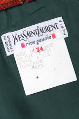 Recess Los Angeles Vintage Yves Saint Laurent YSL Rive Gauche Tweed Madras Plaid Jacket & Skirt Suit Set