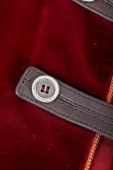 Vintage Yves Saint Laurent YSL Velvet Military Jacket button detail at Recess