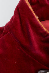 Vintage Yves Saint Laurent YSL Velvet Military Jacket distress at collar and neck