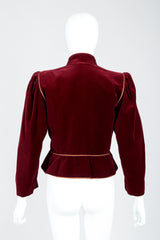 Vintage Yves Saint Laurent YSL Velvet Military Jacket on Mannequin back at Recess