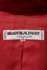 Vintage Yves Saint Laurent YSL label on red