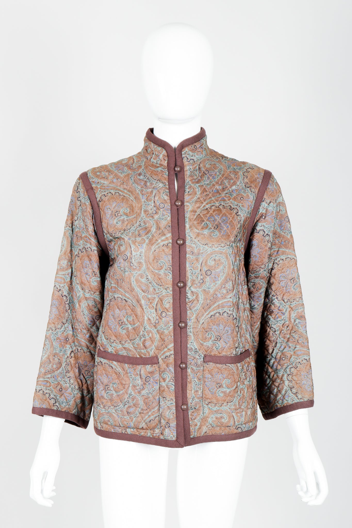 Vintage Yves Saint Laurent YSL Quilted Silk Paisley Jacket – Recess