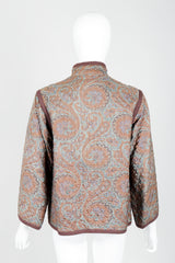 Vintage Yves Saint Laurent YSL Quilted Silk Paisley Jacket on mannequin back at Recess