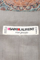 Vintage Yves Saint Laurent YSL Rive Gauche Label on taupe