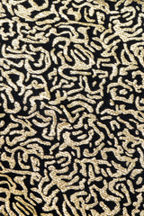 Vintage Yves Saint Laurent YSL Gold Lamé Squiggle Fabric