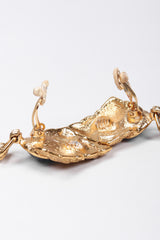 Recess Los Angeles Vintage Yves Saint Laurent YSL Gold Etruscan Swirl Drop Earrings