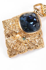 Recess Los Angeles Vintage Yves Saint Laurent YSL Gold Etruscan Swirl Drop Earrings