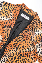 Recess Designer Consignment Vintage Yves Saint Laurent Rive Gauche YSL Longline Silk Cheetah Open Jacket Los Angeles Resale